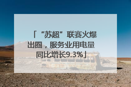“苏超”联赛火爆出圈，服务业用电量同比增长9.3%